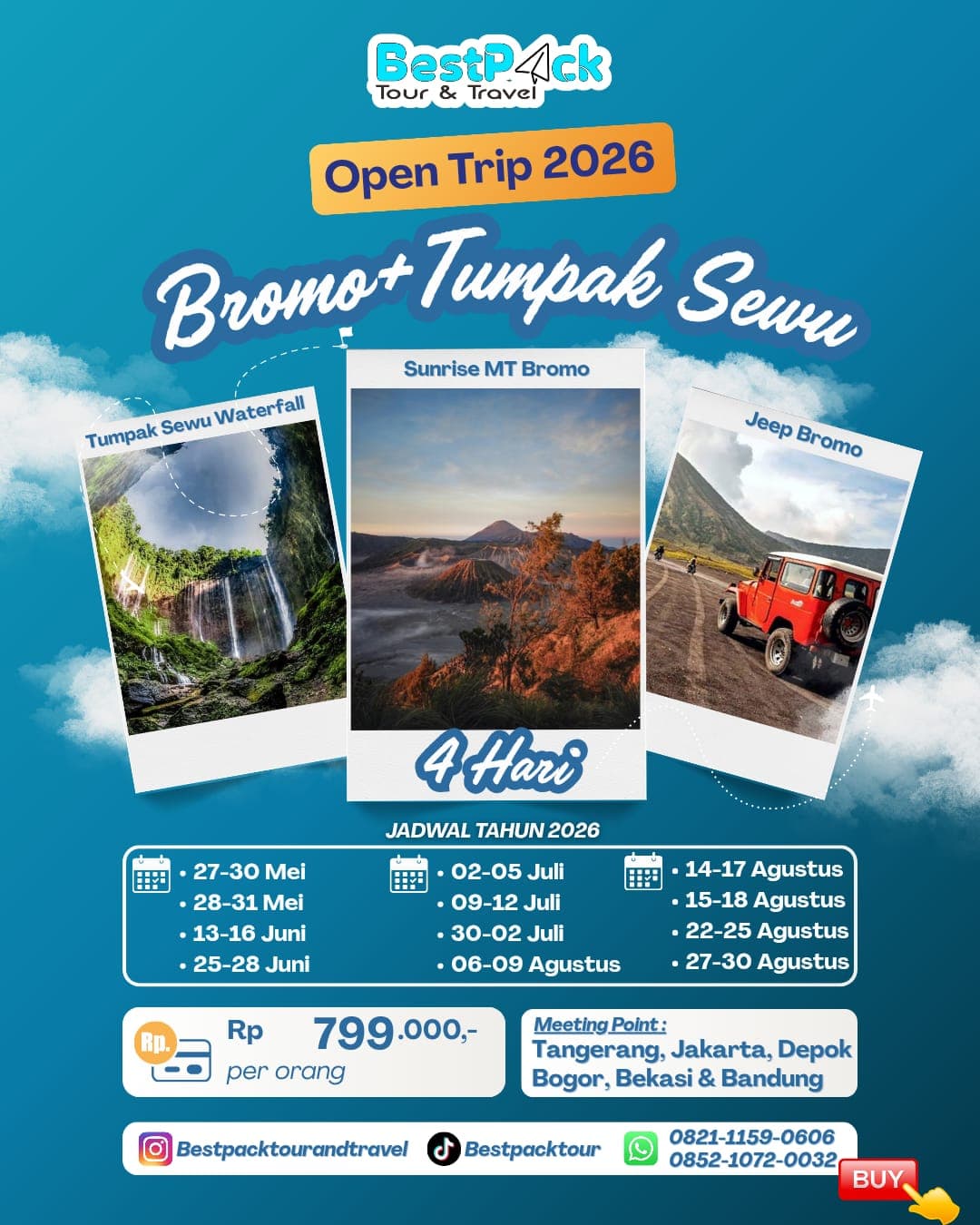 Poster paket Bromo + Tumpak Sewu