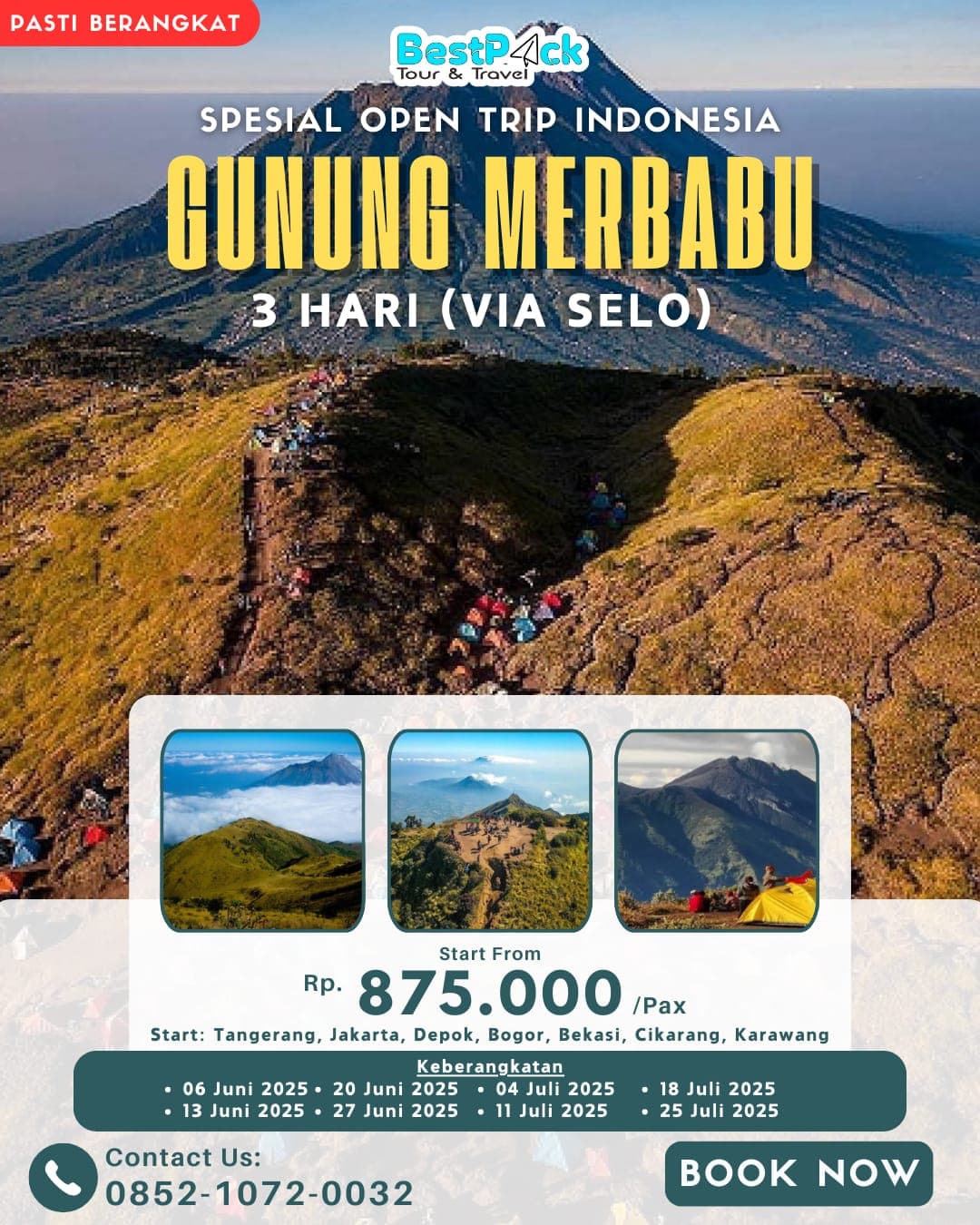 Poster paket Gunung Merbabu via Selo